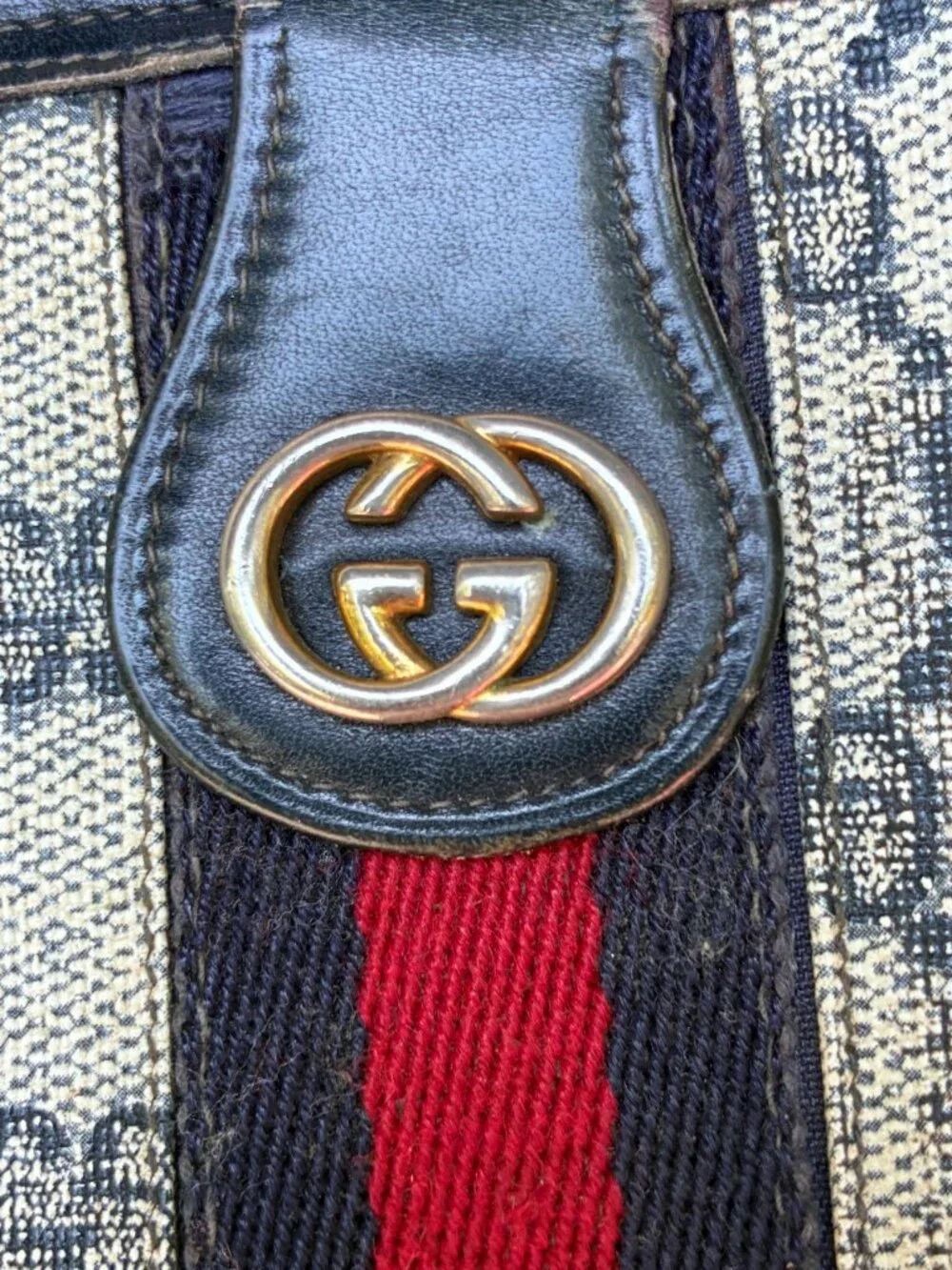 Vintage Gucci Boutique Blue GG Supreme Monogram French Wallet – Made in Italy - Picture 2 of 9